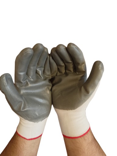 OCHRANNÉ RUKAVICE M-GLOVE, BIELE A SIVÉ. 1 pár 10/XL
