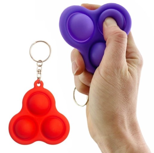 SENSORY TOY PUSH BUBBLE POP IT KEYRING