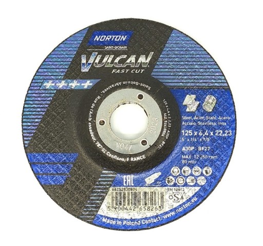 NORTON brúsny kotúč Vulcan 125x6,4