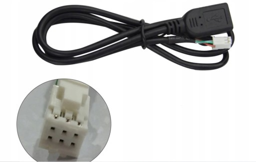 6PIN USB konektor pre 2 DIN Android rádio Kábel pre Android rádio
