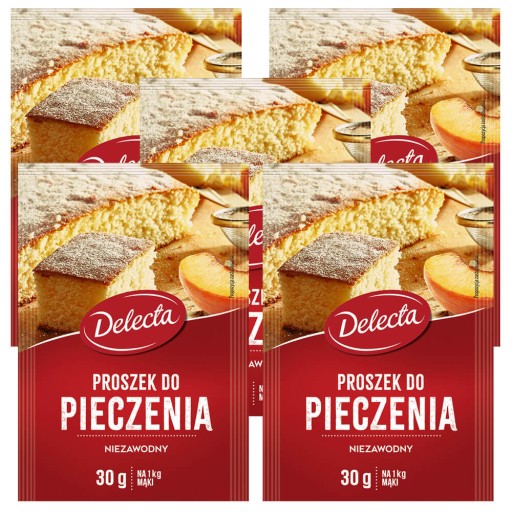 Delecta prášok do pečiva 5x30g, ideálny na pečenie a koláče