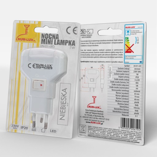 Červená mini horizontálna LED lampa