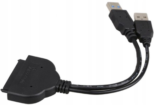 SATA ADAPTÉROVÝ KÁBEL 22 PIN USB 3.0 + USB 2.0 HDD SSD DISK KONVERTOR