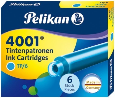 Pelikan NÁPLŇKY NA PERÁ KRÁTKE TYRKYSOVÉ