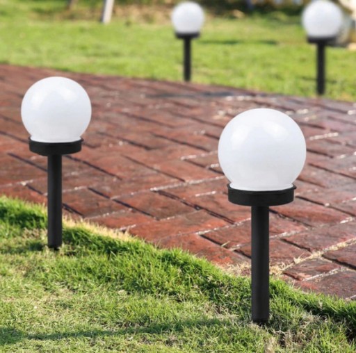 LED záhradné svietidlo SOLAR BALL WHITE 10 cm