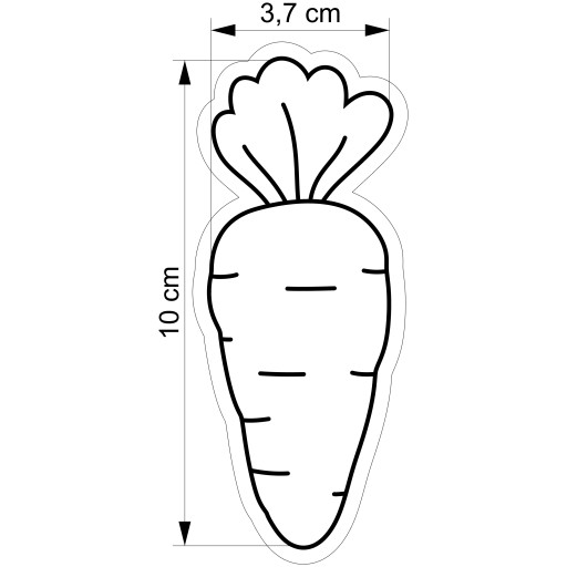 VEĽKONOČNÁ formička Vykrajovač na perníčky EASTER Mrkva 10cm