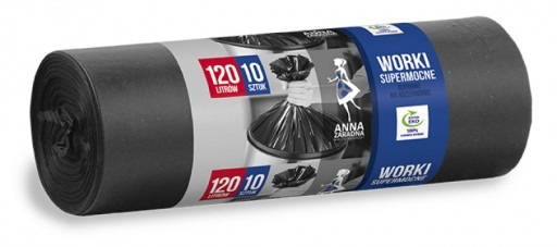 Super pevné vrecia na odpad 120 l, 10 ks, čierne