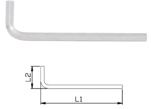 IMBUSOVÝ KĽÚČ PRE POTVRZENIA 4 MM L IMBUSOVÝ KĽÚČ
