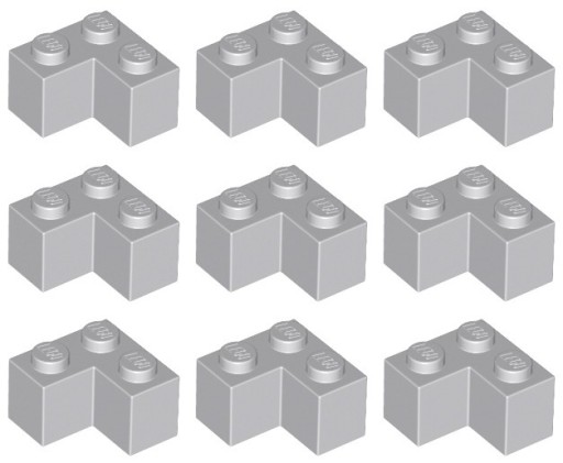 LEGO 2357 ROHOVÁ TEHLA 2x2 svetlosivá (10g) 9 ks