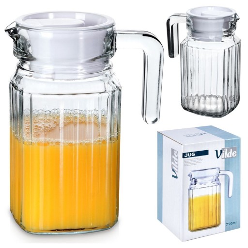 Sklenený džbán s vrchnákom 650 ml