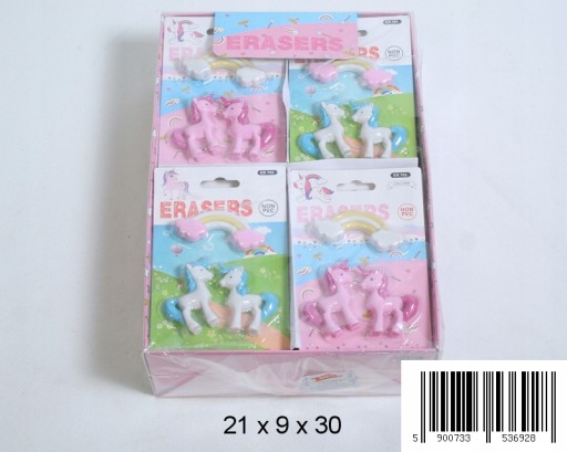 Guma Unicorn RAINBOW ERASER 3 KS