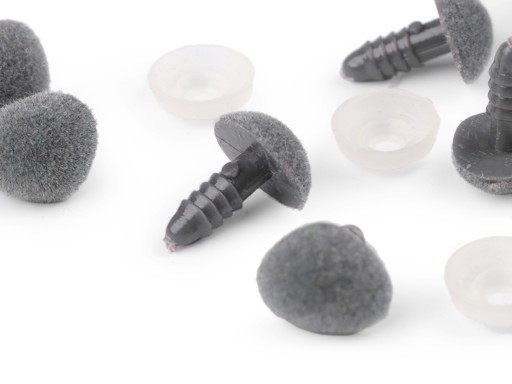 Bezpečný nos, maskot nos, 11 x 14 mm, sivý