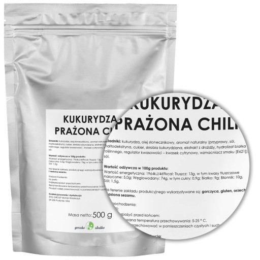 POPED CORN CHILI chilli snack 500g