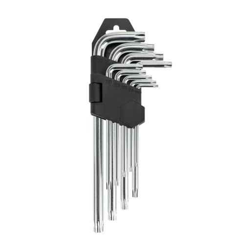 TORX KĽÚČE, TYP L, s otvorom T10-T50, 9 KS
