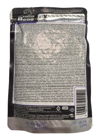 Vlhčené krmivo pre psov vrecúško malých stredných plemien LAMB SUPER BENO 100g