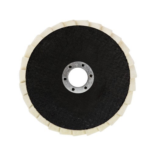 Plochý plstený leštiaci kotúč 125 mm vejárovitého tvaru
