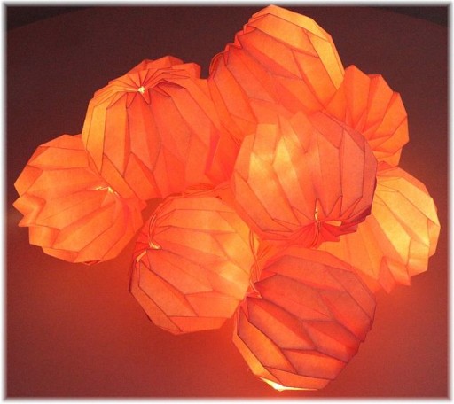 ORIGAMI PAPIEROVÉ VIANOČNÉ GOLE 10LED RUŽOVÁ