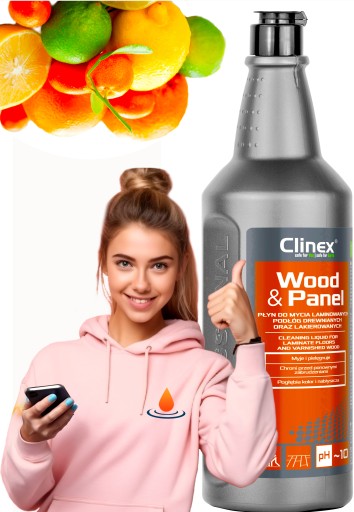 CLINEX WOOD&PANEL Čistiaci prostriedok na panely 1L