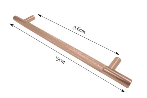 Hliníková nábytková úchytka PREMIUM GOLD ROSE 96mm