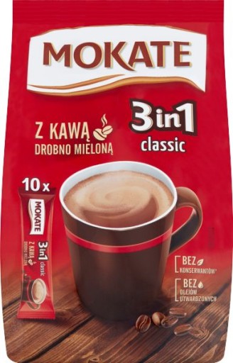 1x 170g MOKATE Classic kávový nápoj 3v1