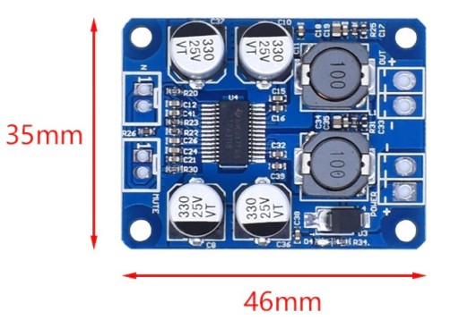 650 TPA3118 audio zosilňovač 60W 12V-24V Arduino