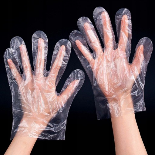 PEVNÉ OCHRANNÉ RUKAVICE HDPE, 1000 ks, veľkosť L