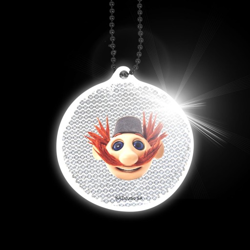 Pevný reflexný prívesok Treflik CE Family