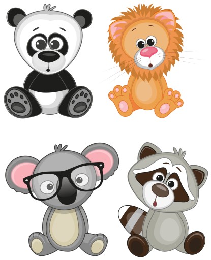 NÁLEPKY NA OKENNÝ NÁBYTOK ZRKADLOVÉ SKLENÉ ZVIERATKÁ ZOO