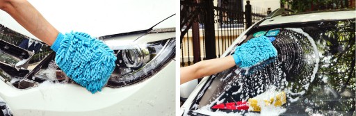 RUKAVICE Z MIKROVLÁKNA NA UMÝVANIE AUTOMOBILOV