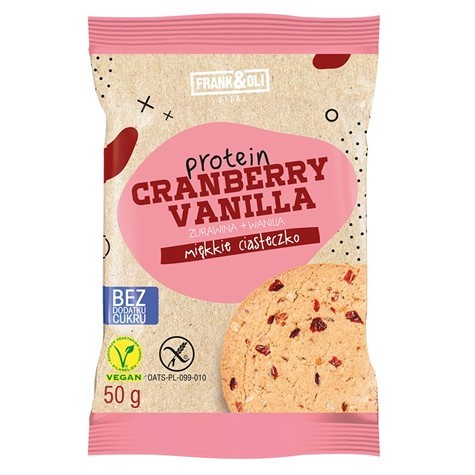 Proteínový koláčik Frank&Ol z brusníc a vanilky