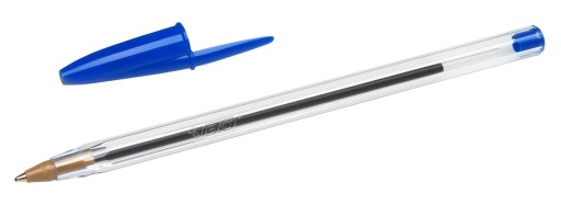 BIC CRISTAL STREDNÝ GUĽOVÝ BOD MODRÁ S ČIAPKOM SCHOOL OFFICE 1,0 mm