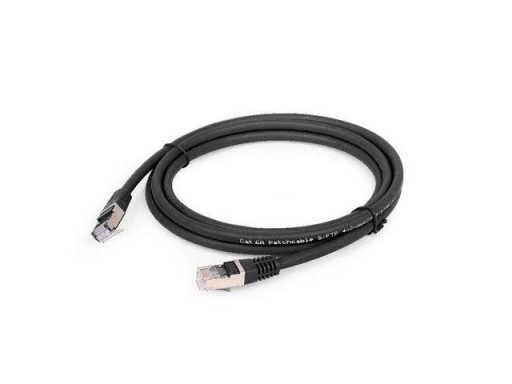 Cat.6A SFTP LSZH Patch kábel kábel 1m (čierny)