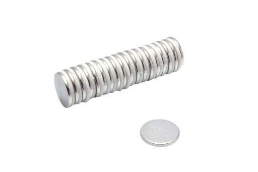 Cylindrický neodymový magnet MW 15x1,5 mm N38 10 kusov