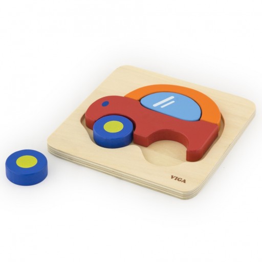 Drevené bábätko prvé puzzle auto Viga 50172