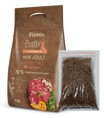 FITMIN DOG PURITY ADULT MINI HOVÄDZIE 400 g (podľa hmotnosti)