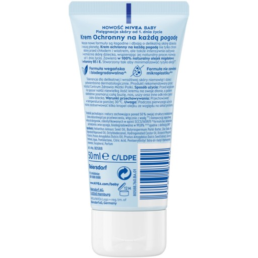 NIVEA DETSKÝ OCHRANNÝ KRÉM DO KAŽDÉHO POČASIA od 1. dňa života
