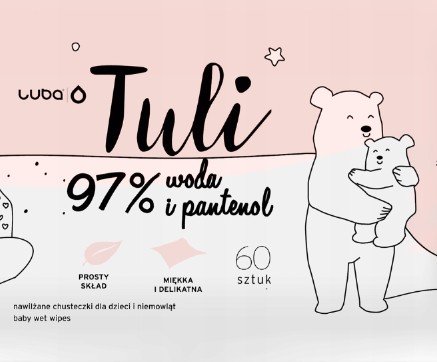 Vlhčené obrúsky pre deti Luba voda a panthenol 60 kusov