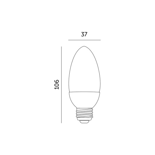 LED žiarovka na sviečku 9W E14 NEUTRAL farba 4000K keramické telo