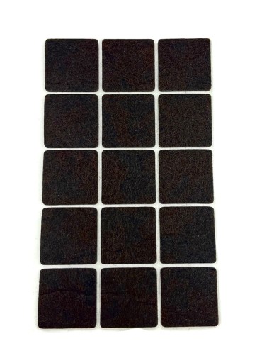 Samolepiace plstené podložky hnedé 30x30mm x15