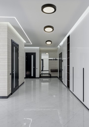 LED stropné svietidlo prisadené na povrch 18W 1980lm 4000K neutrálne čierne okrúhle