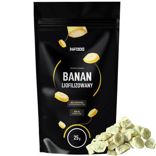 Mrazom sušené plátky banánu 25g HiFOOD Natural
