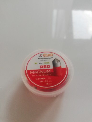 RED MAGNUM bezolovnaté broky, 5,5 mm, ostré, pre teflónové vzduchové pištole