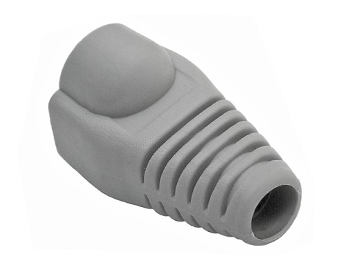 Kryt zástrčky RJ45/8P8C, vonkajší, sivý, 100 ks