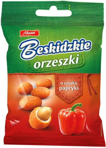 Arašidy s príchuťou korenia 70 g celých orieškov Aksam Beskidzkie x 5 KS