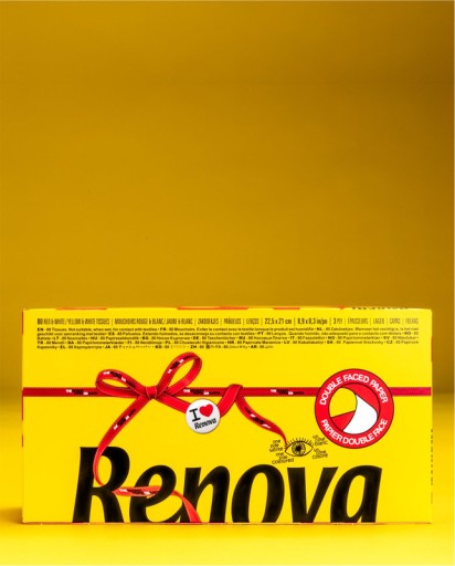 Utierky Renova, červené a žlté, 80 ks