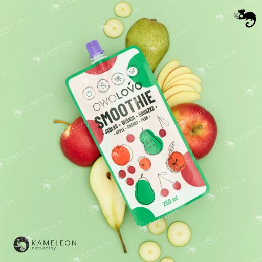 4x OWOLOVO SMOOTHIE OVOCNÁ PENA bez cukru 100% OVOCNÁ ZMES PRÍCHUŤ 4x 250ml 1L