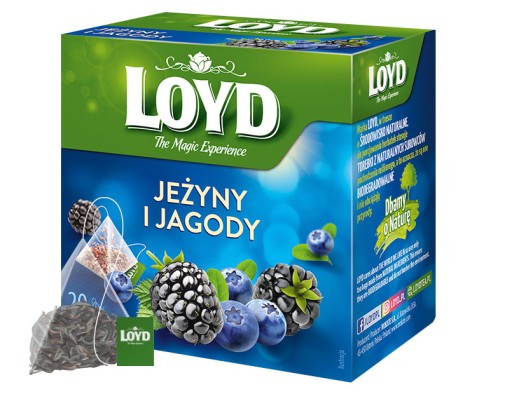 Express Ovocný čaj Čučoriedka Ostružina Sladké drievko Arónia 20 T. BIO LOYD