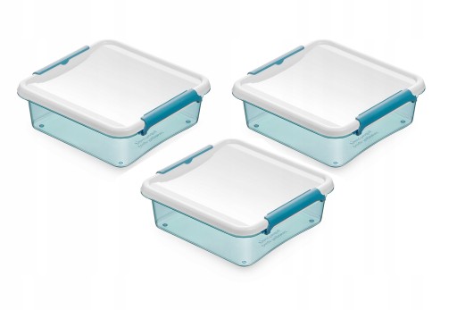 Sada 3x Nádoba JEDLO MÄSOVÉ SYRY, SENDVIČE OBEDOVÁ KRABIČKA, BEZ PRIESKOV, BPA FREE