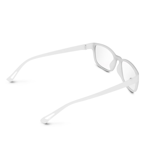 Klasické unisex okuliare DELI, modrý kontrolný filter, biele