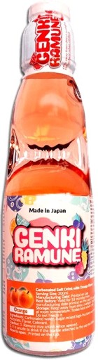 Japonský pomarančový nápoj Ramune ORANGE - 200 ml.